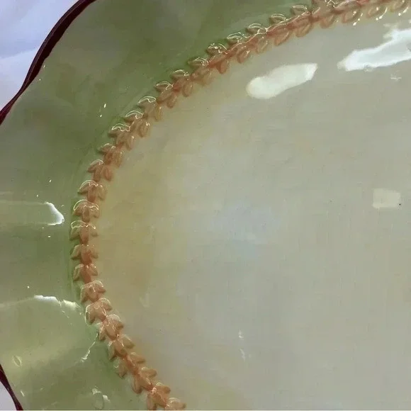 Bella Casa By GANZ Ceramic Fruit & Vegetable 14" Platter - Picture 3 of 4